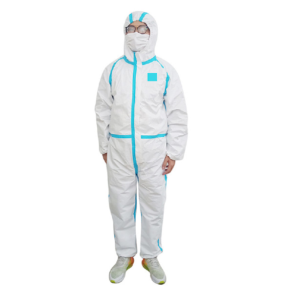 TOPGEAR High Quality Chemical&industrial PP Disposable Microporous film Coverall with Hood and Boot