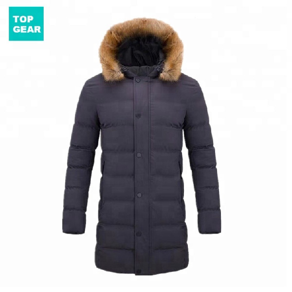 2018 fashion keep warm high quality long winter 100% polyester padding jacket for man